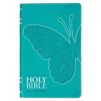 Cover for Christian Art Gifts · KJV Holy Bible, Gift Edition for Girls / Teens King James Version, Faux Leather Flexible Cover, Teal Butterfly (Book) (2023)