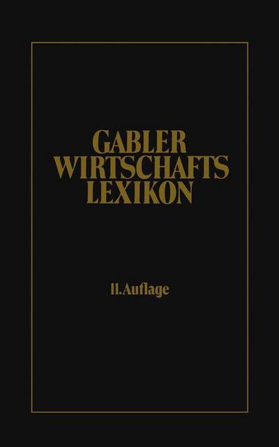 Cover for Verlag Dr. Th. Gabler GmbH · Gabler Wirtschafts Lexikon (Paperback Book) (2014)