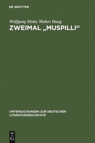 Cover for Mohr · Zweimal &quot;Muspilli&quot; (Book) (1977)