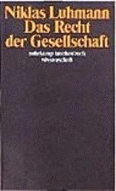 Cover for Niklas Luhmann · Suhrk.TB.Wi.1183 Luhmann.Recht d.Ges. (Bog)