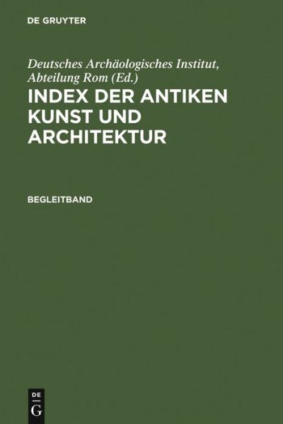 Cover for Abt Deutsches Arch Ologisches Institut · Register Und Kommentar (Innbunden bok) [Reprint 2011 edition] (1991)