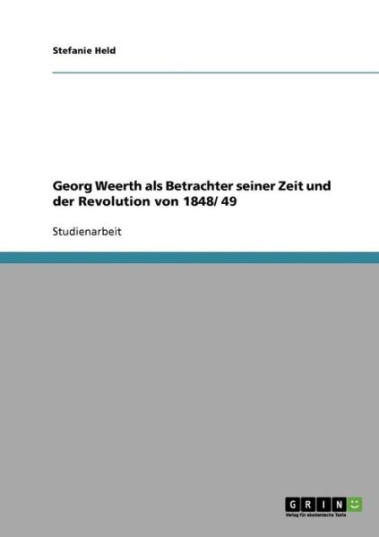 Cover for Held · Georg Weerth als Betrachter seiner (Book)