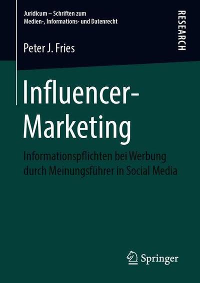 Cover for Fries · Influencer Marketing (Book) [1. Aufl. 2019 edition] (2019)