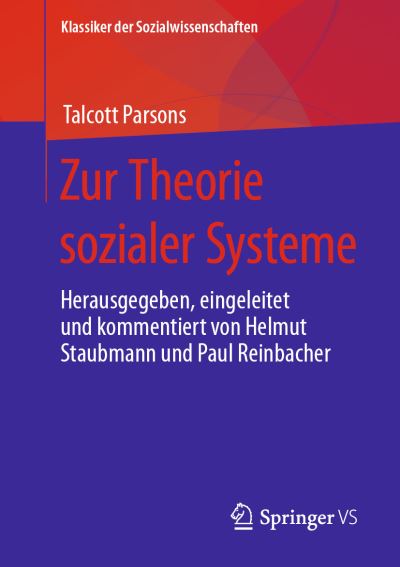 Cover for Talcott Parsons · Zur Theorie Sozialer Systeme (Book) (2023)