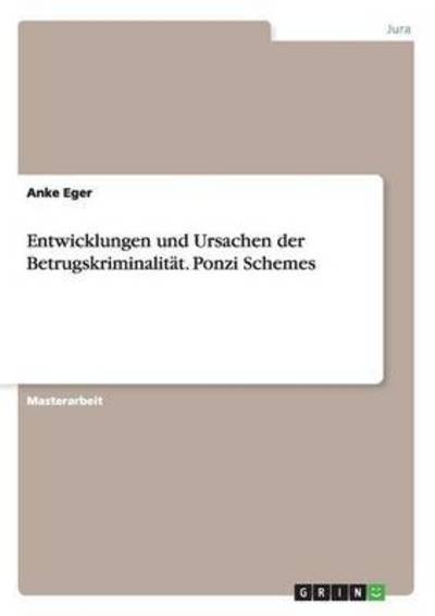 Cover for Eger · Entwicklungen und Ursachen der Bet (Book) (2015)