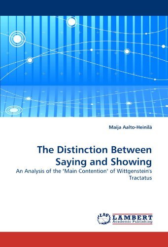 Cover for Maija Aalto-heinilä · The Distinction Between Saying and Showing: an Analysis of the &quot;Main Contention&quot; of Wittgenstein's Tractatus (Paperback Bog) (2010)