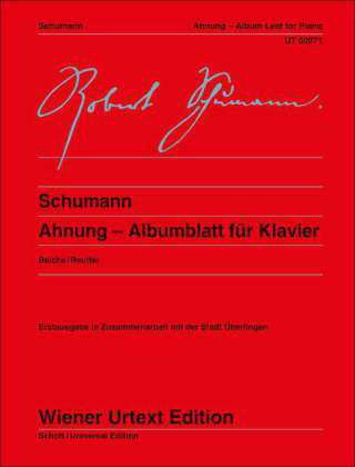 Cover for R. Schumann · Ahnung,Albumbl.Kl.UT50271 (Book)