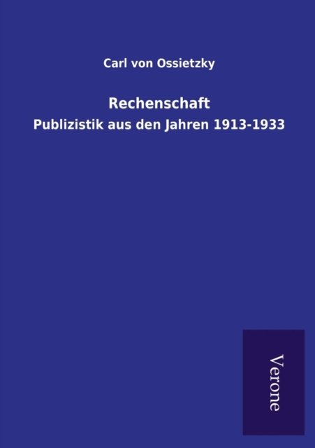 Cover for Carl von Ossietzky · Rechenschaft (Paperback Book) (2016)