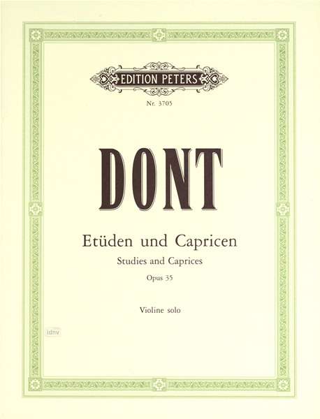 Cover for Dont · 24 Etudes and Caprices Op. 35 for Violin (Sheet music) (2001)