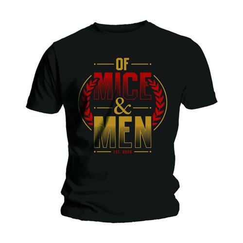 Cover for Of Mice &amp; men · Wreath Red &amp; Gold (T-shirt) [size L] [Black - Unisex edition] (2015)