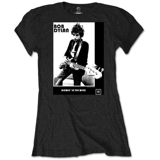 Bob Dylan Ladies T-Shirt: Blowing in the Wind (Retail Pack) - Bob Dylan - Koopwaar -  - 5056170661836 - 