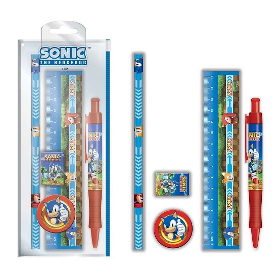 Sonic The Hedgehog Schreibset 5-teilig Golden Ring - Generic - Merchandise -  - 5056480391836 - 28 september 2023