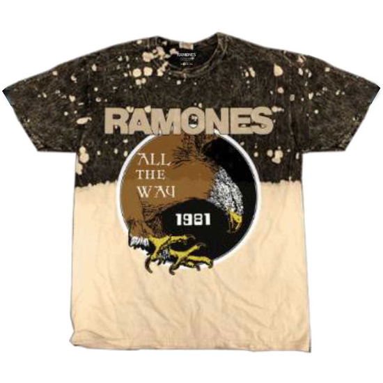 Ramones Unisex T-Shirt: All The Way (Wash Collection) - Ramones - Marchandise -  - 5056561034836 - 