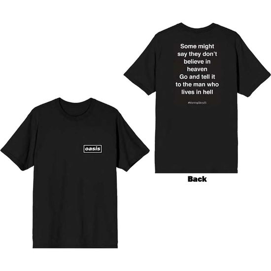 Oasis Unisex T-Shirt: Some Might Say Lyric (Back Print) - Oasis - Merchandise -  - 5056737271836 - August 6, 2024