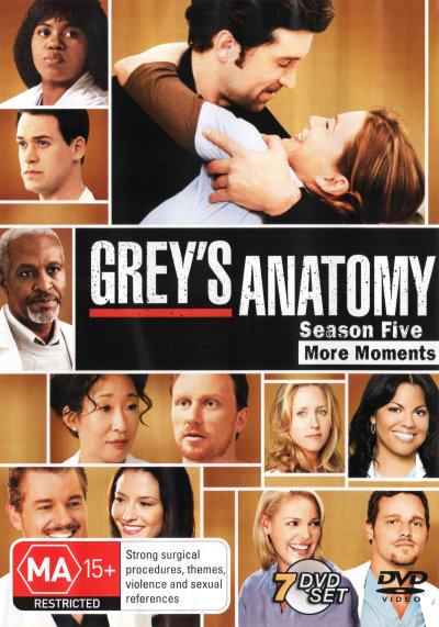 Grey's Anatomy: Season 5 - Greys Anatomy - Filmes - BUENA VISTA - 9398510840836 - 4 de novembro de 2009