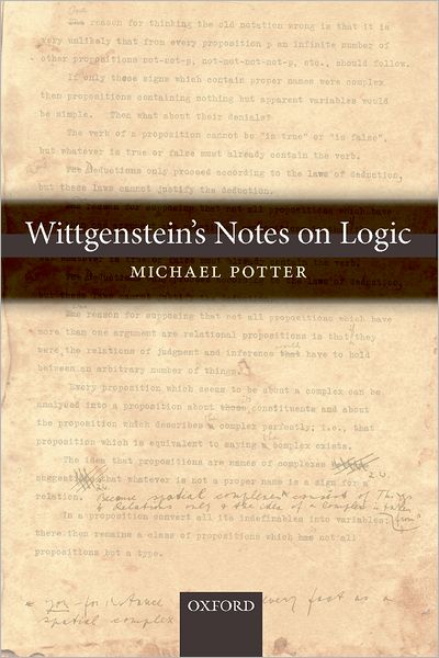 Cover for Potter, Michael (Cambridge University) · Wittgenstein's Notes on Logic (Hardcover Book) (2009)