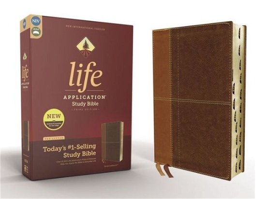 Cover for Zondervan · NIV, Life Application Study Bible, Third Edition, Leathersoft, Brown, Red Letter, Thumb Indexed (Kunstlederbuch) (2019)
