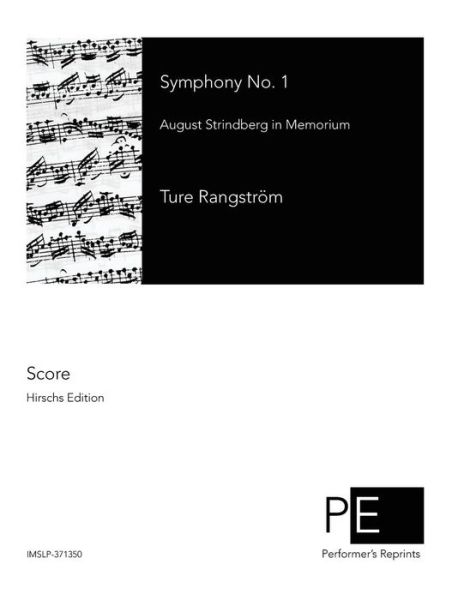 Cover for Ture Rangstrom · Symphony No. 1: August Strindberg in Memorium (Paperback Bog) (2015)