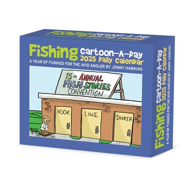 Fishing Cartoon-A-Day by Jonny Hawkins 2025 6.2 X 5.4 Box Calendar -  - Gadżety - Willow Creek Press Calendars - 9781549240836 - 10 września 2024