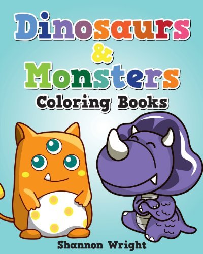Cover for Shannon Wright · Dinosaurs &amp; Monsters Coloring Book (Paperback Bog) (2013)
