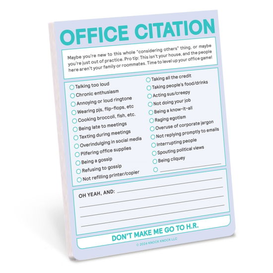 Knock Knock Office Citation Nifty Note - Knock Knock - Książki - Knock Knock - 9781683494836 - 16 stycznia 2025