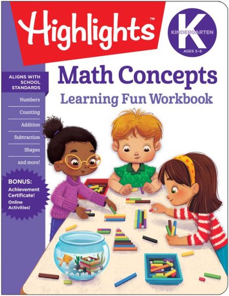 Cover for Highlights Learning · Kindergarten Math Concepts - Learning Fun Workbooks (Paperback Book) (2019)