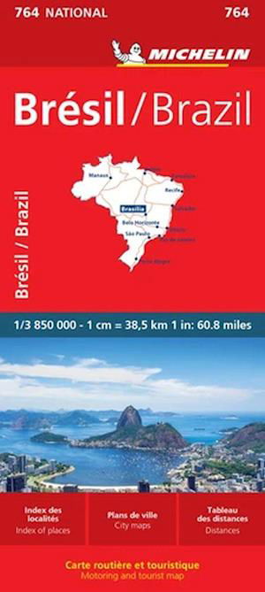 Brazil - Michelin National Map 764 - Michelin - Bøger - Michelin Editions des Voyages - 9782067259836 - 27. april 2023