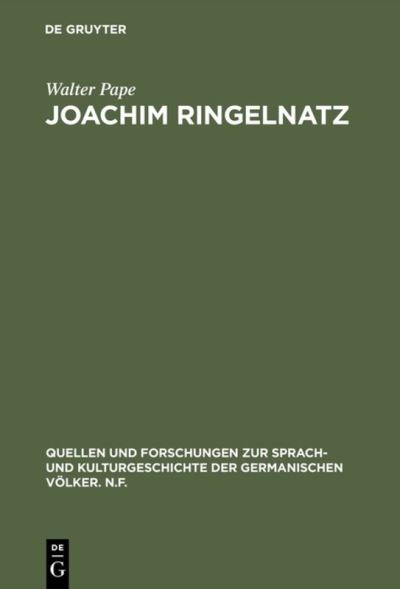 Cover for Walter Pape · Joachim Ringelnatz (Book) (1974)