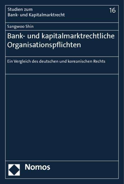 Cover for Shin · Bank- und kapitalmarktrechtliche O (Book)
