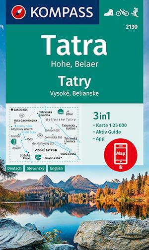 Kompass Wanderkarte: Tatra: Hohe, Belaer - Mair-Dumont / Kompass - Książki - Skompa - 9783991212836 - 3 sierpnia 2021