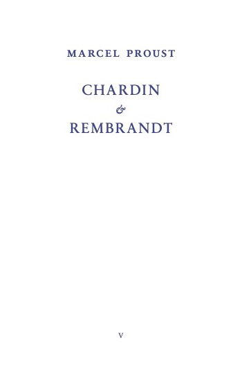 Cover for Marcel Proust · Bestiarium: Chardin og Rembrandt (Poketbok) (2022)