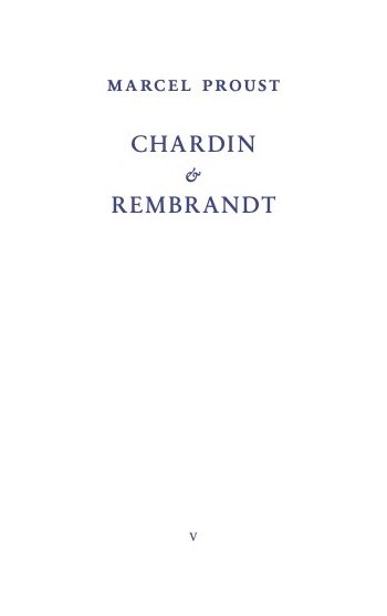 Cover for Marcel Proust · Bestiarium: Chardin og Rembrandt (Sewn Spine Book) (2022)