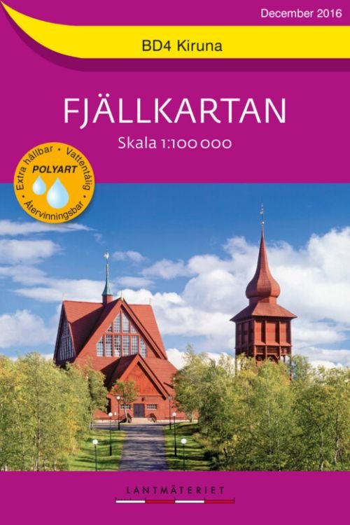 Fjällkartan BD 04 · Kiruna 1:100 000 (Inbunden Bok) (2017)
