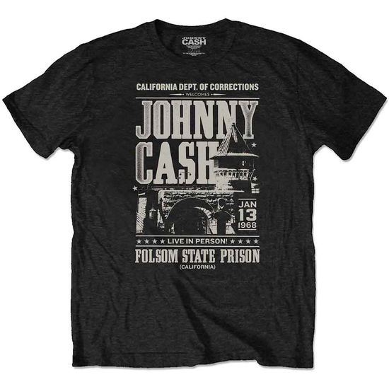 Cover for Johnny Cash · Johnny Cash Unisex T-Shirt: Prison Poster (Eco-Friendly) (T-shirt)