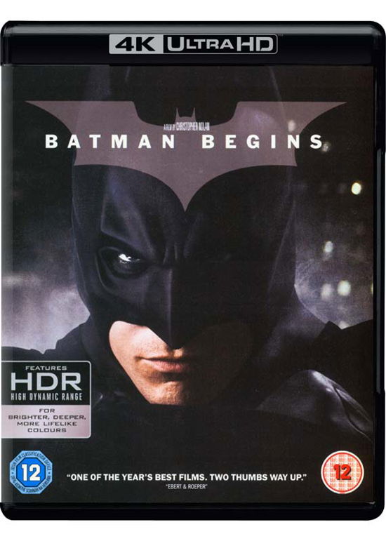 Cover for Batman Begins (4k Blu-ray) · Batman Begins (Blu-ray) (2020)