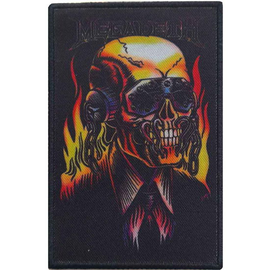 Megadeth Standard Printed Patch: Flaming Vic - Megadeth - Merchandise -  - 5056561040837 - 