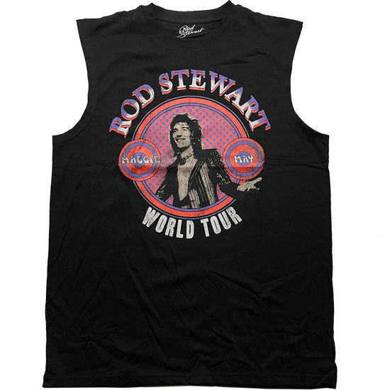 Rod Stewart Unisex Tank T-Shirt: World Tour - Rod Stewart - Fanituote -  - 5056561053837 - 