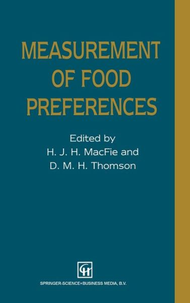 Cover for H. J. H. Macfie · Measurement of Food Preferences (Hardcover Book) (1995)