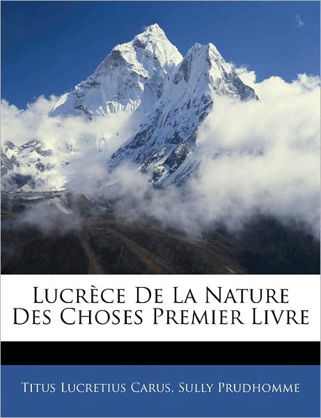 Cover for Carus · Lucrèce De La Nature Des Choses P (Book)