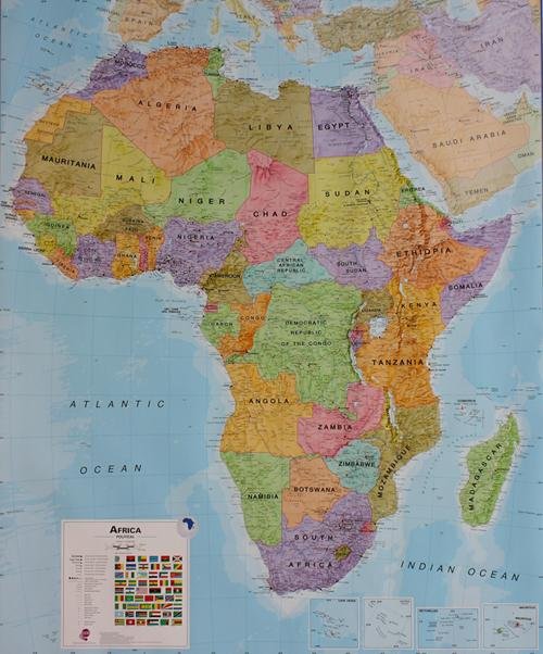 Cover for Maps International · Africa wallmap (Landkart) (2018)