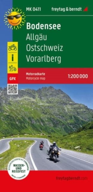 Freytag Berndt · Lake Constance, Motorcycle map 1:200.000 (Kort) (2022)