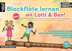 Cover for Susanne Hossain · Blockflöte lernen mit Lotti &amp; Ben - Band 2! (Pamphlet) (2021)