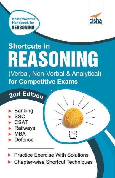 Cover for Disha Experts · Shortcuts in Reasoning (Verbal, Non-Verbal, Analytical &amp; Critical) for Competitive Exams (Paperback Book) (2018)