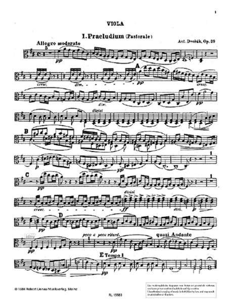 Cover for Dvorak · Suite op.39 für d.Orch.,Viola (Book)