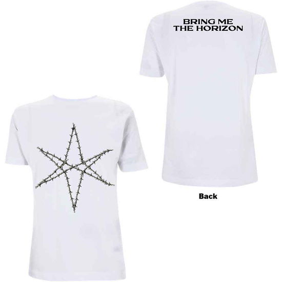 Bring Me The Horizon Unisex T-Shirt: Barbed Wire (Back Print) - Bring Me The Horizon - Merchandise -  - 5056187753838 - November 16, 2021