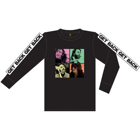 The Beatles Unisex Long Sleeve T-Shirt: Get Back Studio Shots (Sleeve Print) - The Beatles - Koopwaar -  - 5056561014838 - 