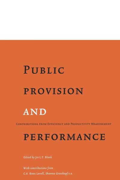 Cover for Brezis · Public Provision and Performance: Contributions from Efficiency and Productivity Measurement (Paperback Book) (2000)