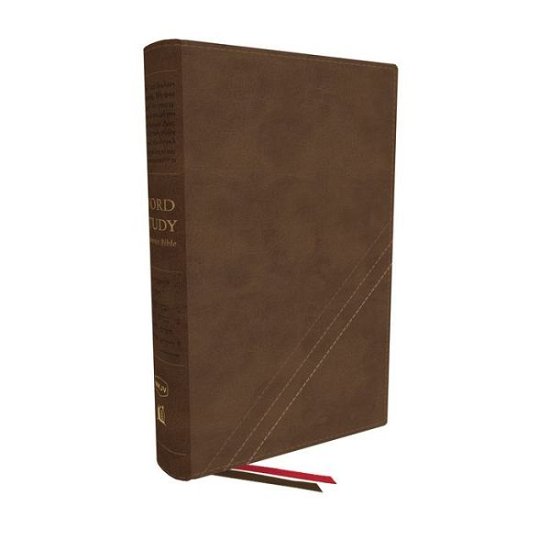 Cover for Thomas Nelson · NKJV, Word Study Reference Bible, Leathersoft, Brown, Red Letter, Comfort Print: 2,000 Keywords that Unlock the Meaning of the Bible (Leather Book) (2023)