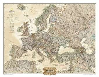 Cover for National Geographic Maps · Europe Executive, Tubed: Wall Maps Continents (Map) [2019th edition] (2019)