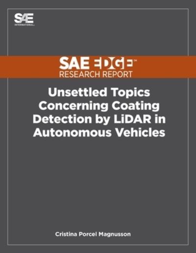 Cover for Cristina P Magnusson · Unsettled Topics Concerning Coating Detection by LiDAR in Autonomous Vehicles (Paperback Book) (2021)